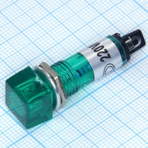 N-802-G 220V Лампа неоновая зеленая
