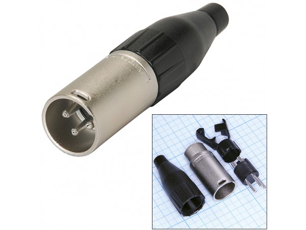 AC3MM[AX3M] Вилка 3к.на кабель Amphenol XLR