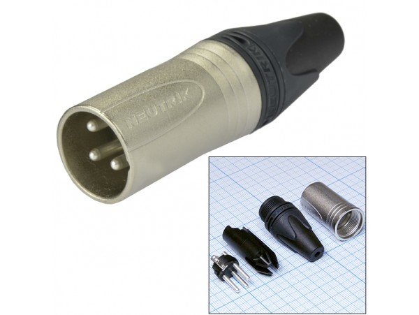 NC3MXX Вилка 3 к.на кабель XLR Neutrik
