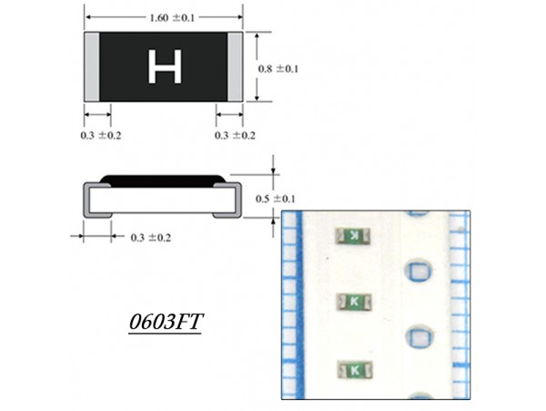 0603FT 2,5А Чип предохранитель