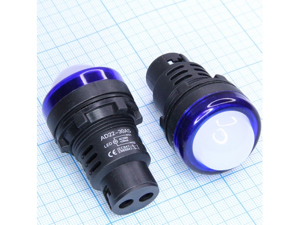 AD22-30AS-B 12VAC/DC LED Лампа белая