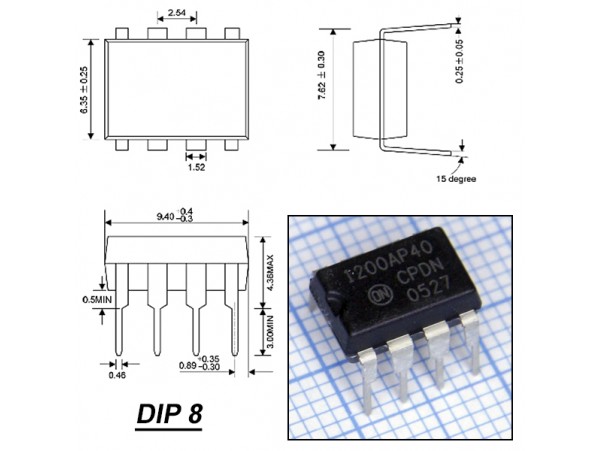 NCP1200P40   dip-8