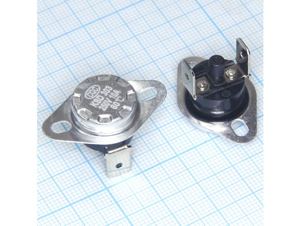 KSD-303-060С 250V10A с кнопкой термостат