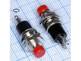 PBS-10C-2R 250V/1A on-(off) NC красная кнопка