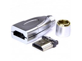 HDMI вилка на кабель с кожухом