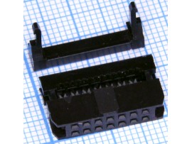 IDC2-14F (шаг 2,00мм) розетка 14к.(2х7)на шлейф