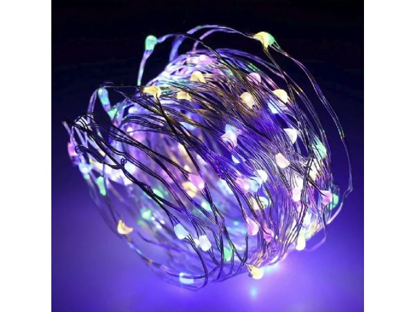 Гирлянда-нить 20LED зеленый 2м  на бат.