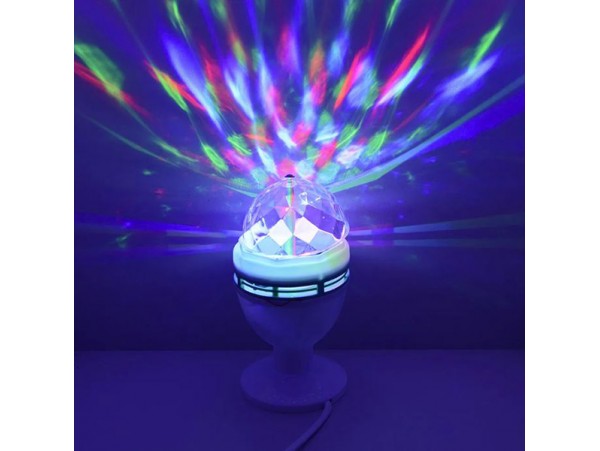 Лампа RGB E27 для световых шоу  подставка