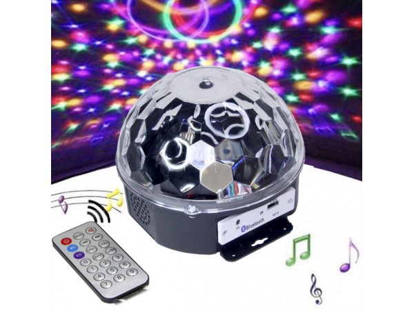 Лампа RGB/MP3 DiscoDoom с ПДУ для световых шоу