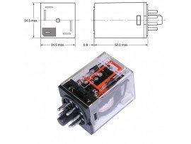 Реле 220VAC MK2p 2C 10A/250VAC