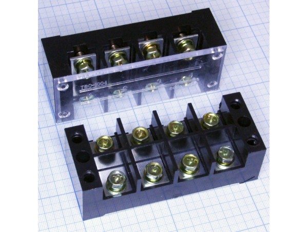 TB-10004 Клеммный блок  100А, 600В, 4 клеммы