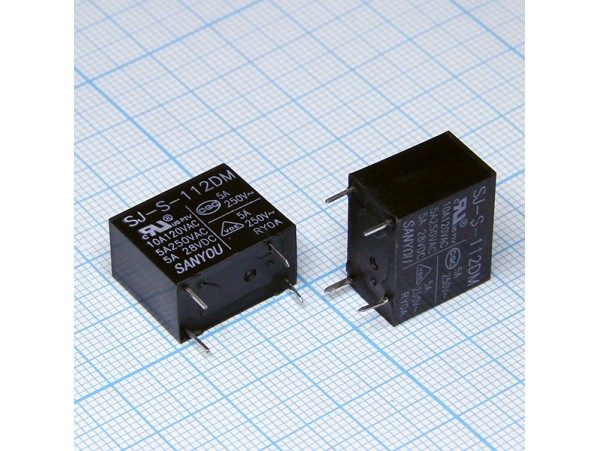 Реле 5VDC SJ-S-105DM 1A 5A/250VAC