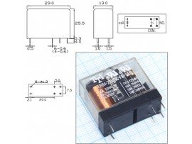 Реле 24VDC TRIH-24VDC-FB-1AE  1A 16A/250VAC