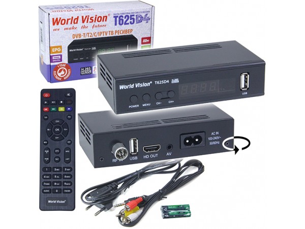 World Vision T625D4 ресивер эфирный DVB-T2