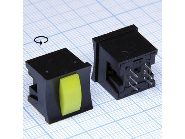 PSM2-0-Y-B 30V/0,1A 2on-(on) жёлтая кнопка