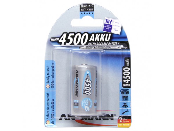 Аккумулятор 1,2V/4500 R14 NIMH Ansmann