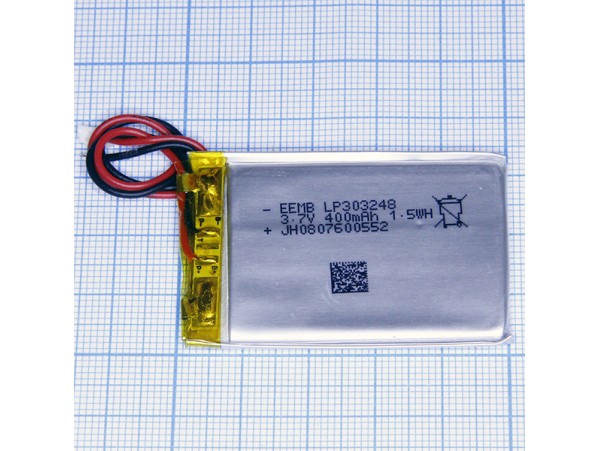 LP303248-PCM-LD Аккумулятор Li-Pol 3,7V/400mAh