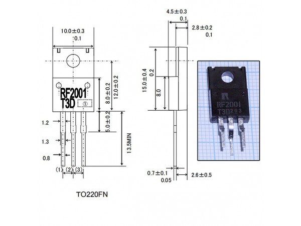 RF2001T3D диод быстрый 300V 20A