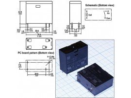 Реле 12VDC ALE15B12 1A 16A/250V