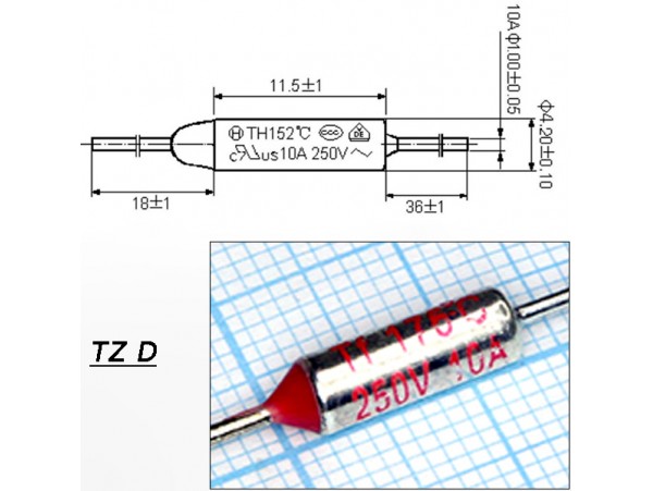 TZ D-175-10A Термопредохранитель