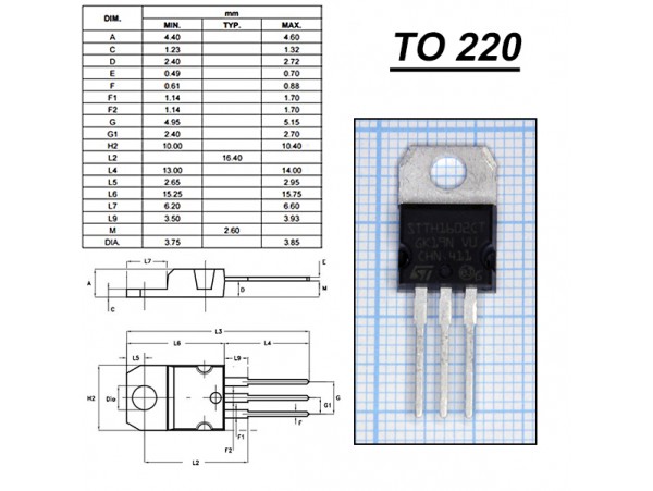 STTH1602CT диод быстрый