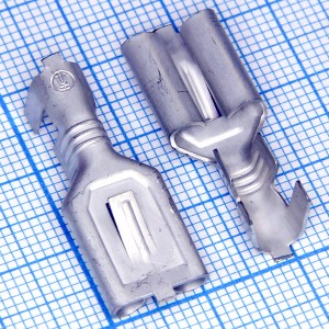 Нож.9,5х0,8 розетка луженая, защелка, 4,0-6,0мм2