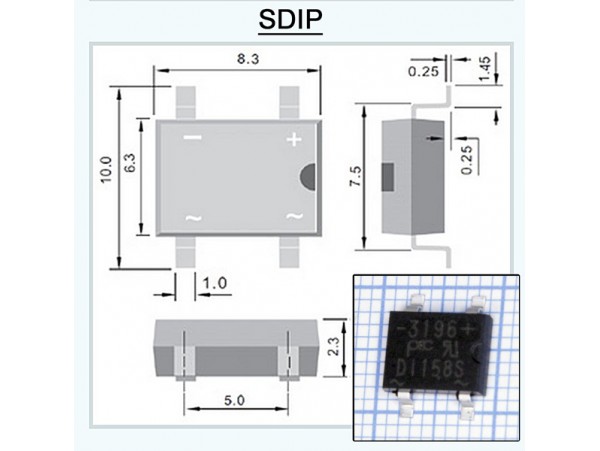 DI158S (800V/1,5A) Диодный мост
