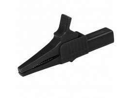 Зажим Крокодил 85мм черный на щуп d 4мм PT-27-262-2