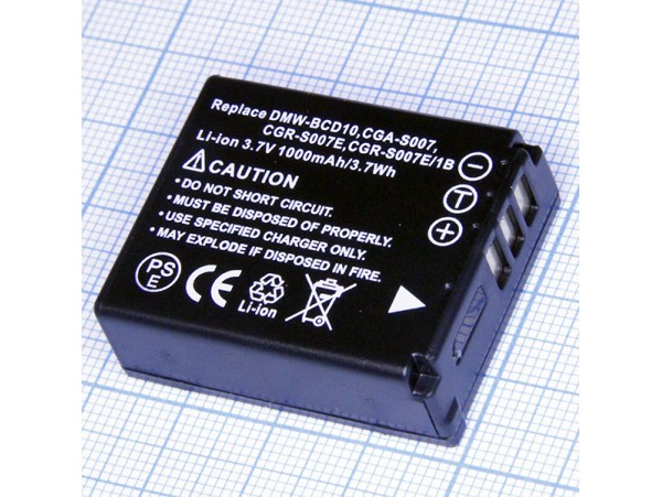 Panas CGA-S007 Аккумулятор 3.7V/1000mAh