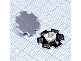 LED 1WR 2.2V 30-45LM 620-625nm R красный 1W