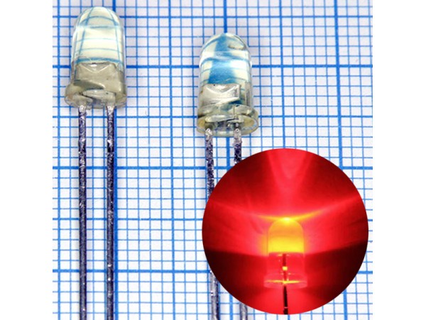 LED DFL-5AR4SW-12 красный 12V d=5