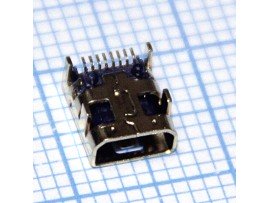 Mini USB 8 pin gold MU-005-18 Гн. на плату