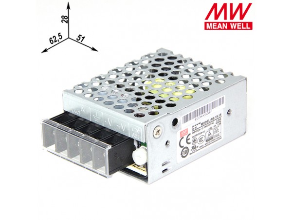 БП 15V1A Клеммы RS-15-15 Блок питания