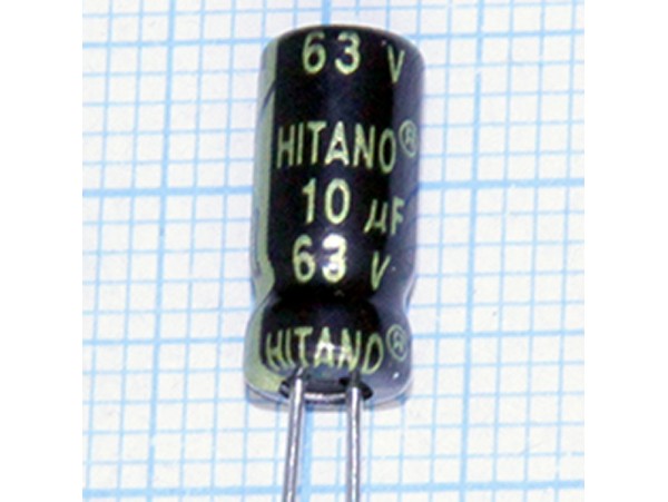 Конд.10/63V 0511 +105°C ESX Hitano