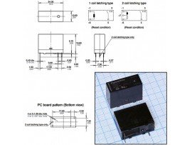 Реле 12VDC ADW1212T 1A 8A/250VDC