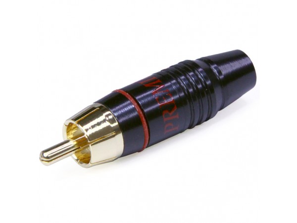 RCA вилка мет. красная 1-226G