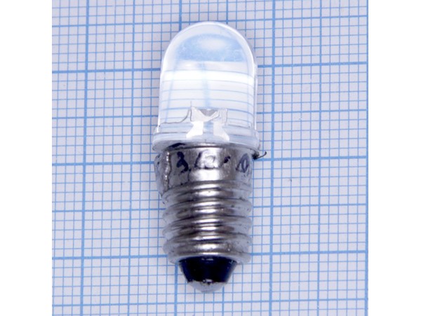 Лампа 3,8V 30mA E10 LED