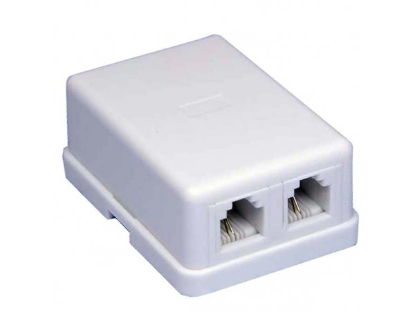 Розетка Т/Ф (TJC) под 6p4c(двойная)