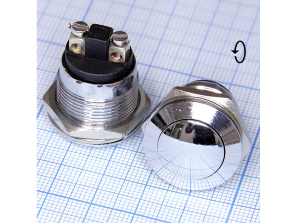 PBS-28B 19мм 250V/5A кнопка off-(on) NO антивандальная