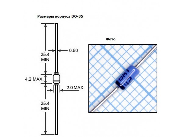 BAT42 (30V/0.2A) Диод Шоттки