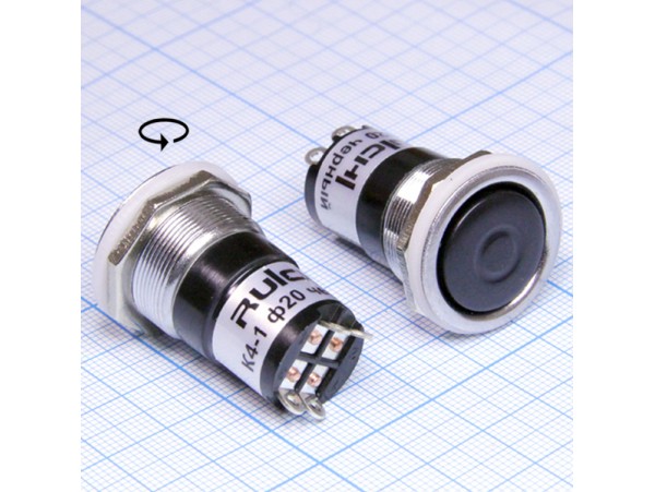 К4-1 2off-(on) NO чёрная кнопка аналог