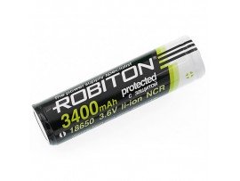 Аккумулятор 3,7V3400 mAh 18650 (d=18;L=67) Robiton защ