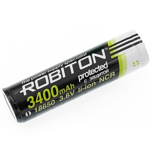 Аккумулятор 3,6V3400 mAh 18650 (d=18;L=67) Robiton защ