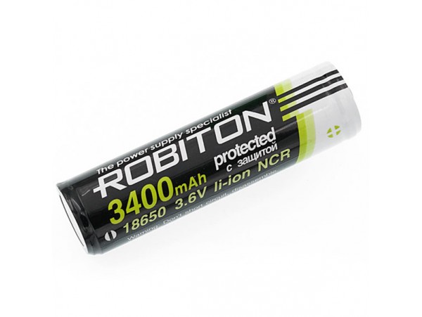 Аккумулятор 3,6V3400 mAh 18650 (d=18;L=67) Robiton защ