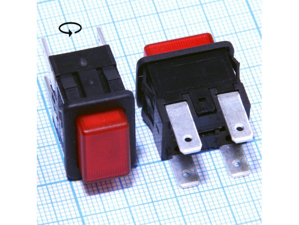 SC7097 250V/16A 2off-on красная кнопка