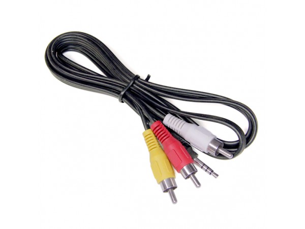 Шнур 3,5/3RCA шт/шт длинный 4контакта 1,4м земля 4pin