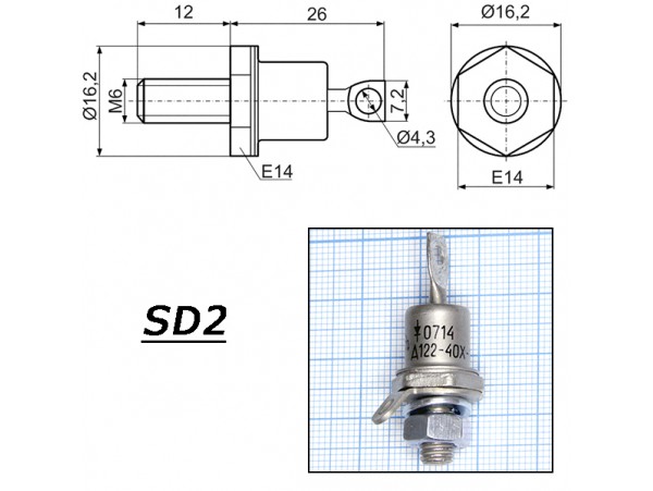 Диод сил. Д122-40Х-16