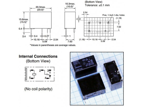 Реле 24VDC G5SB1424DC 1C 5A/250VAC