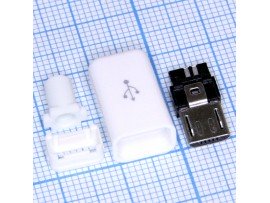 Micro USB 5pin 5PBW штекер на кабель