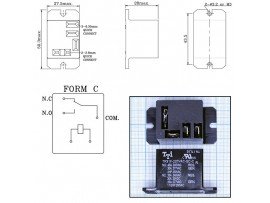 Реле 220VAC TR91F-220VAC-SC-C 1C 40A/277VAC